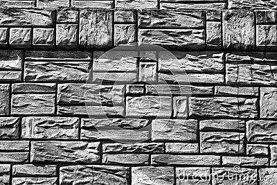 Close up and detailed image of Permastone facade on the historic Church Studio in Tulsa Stock Photo