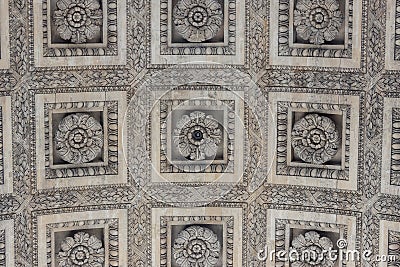 Close up details the Arc de Triomphe in Paris Stock Photo