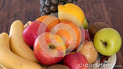 Close up of different fruits in nice colors. Stock Photo