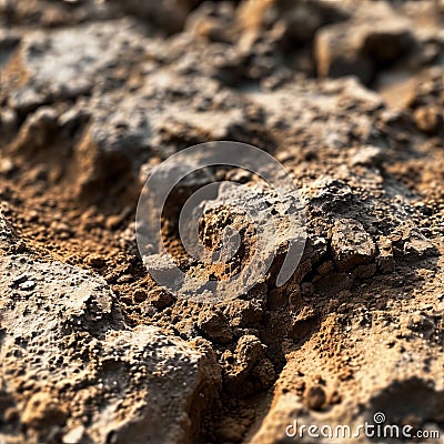 a close up of a dirt surface Stock Photo