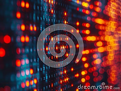 Closeup on a display of software code the language of technology in luminous form Stock Photo