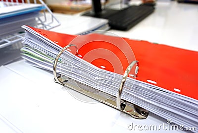 Close-up of document folder Stock Photo