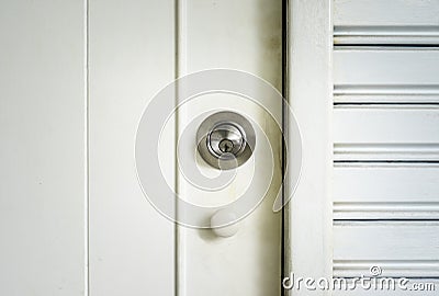 Close-up door stainless door knob image photo Stock Photo