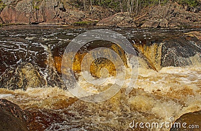 Close up of a Dramatic Fall in the Spring Stock Photo