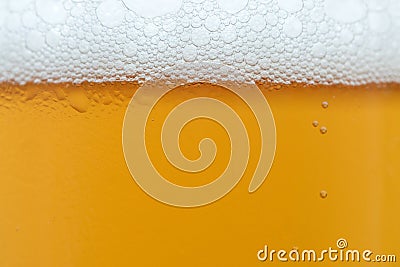 Close up drops of a Ice Cold Pint of Beer Stock Photo