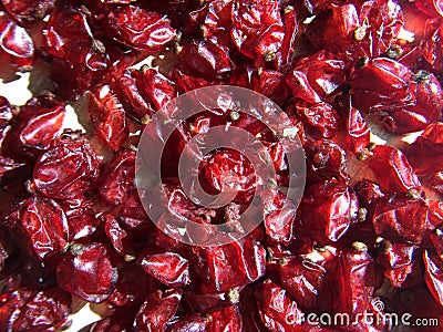 Close up of dry red barberry Stock Photo