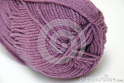 Close up dusty purple yarn bal Stock Photo