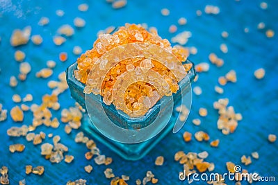 Close up of Edible gum,Gond,acacia gum Stock Photo