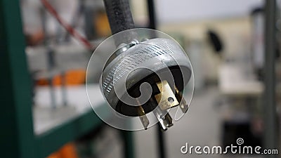 Safety armored electric plug Stock Photo