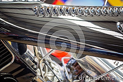Close Up Of Engine Throttle Of Classic Vintage Car Stock Photo