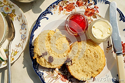 English cream tea Stock Photo