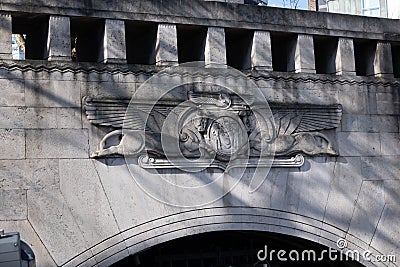 Close up of entrance to Birkenhead Tunnel Liverpool Merseyside March 2020 Editorial Stock Photo