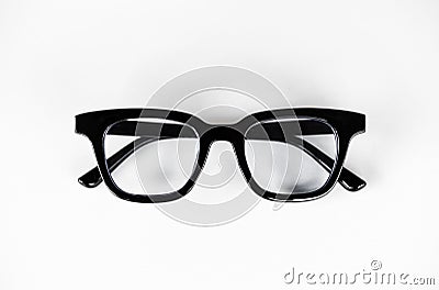 Close up eyeglasses, on white background Stock Photo