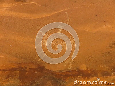 Close-up of faded petroglyph of a rider on a horse, Bhimbetka rock shelter, Madhya Pradesh, India Editorial Stock Photo