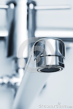 Close-up faucet Stock Photo