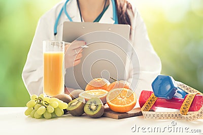 Close up of a Female Dietician Stock Photo