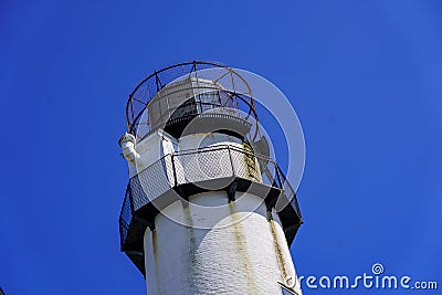 Close up of the Fenwick Island Lighthouse light Editorial Stock Photo