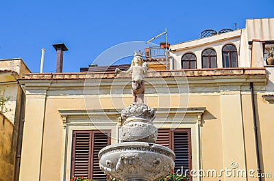 Minotaur fountain in Taormina, Sicily Stock Photo