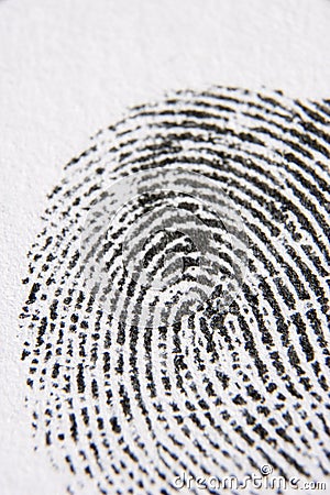 Close-Up Of Finger Print Stock Photo