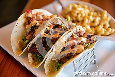 Close Up on Fish Tacos Stock Photo