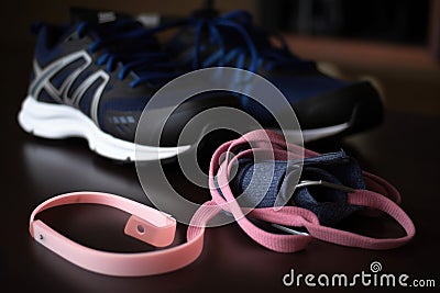 close-up of fitness gear, with sweat and perspiration visible Stock Photo