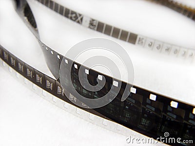 Close-up fragment of film strip Stock Photo
