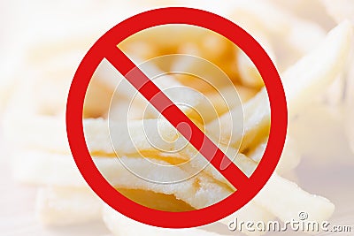 Close up of french fries behind no symbol Stock Photo