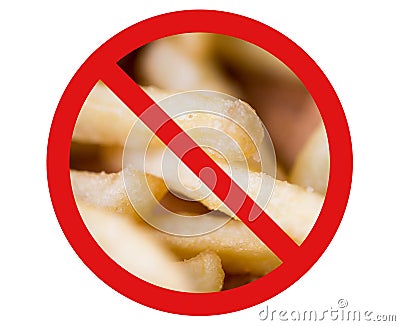 Close up of french fries behind no symbol Stock Photo