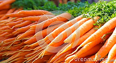 Close up of fresh carrots Stock Photo