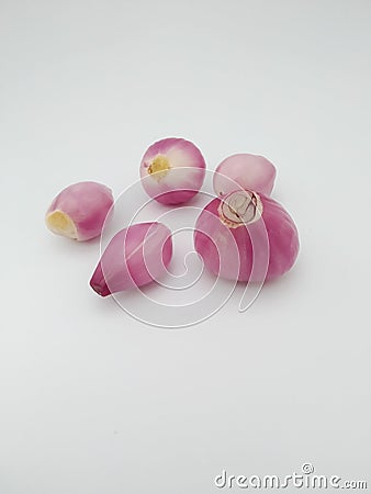 Close up Fresh red onion agains white background Stock Photo