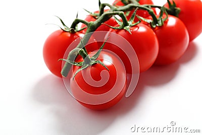 Fresh tomatoes white background Stock Photo