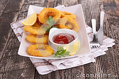 Fried onion ring Stock Photo