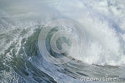 Close up of frothy wave curl Stock Photo