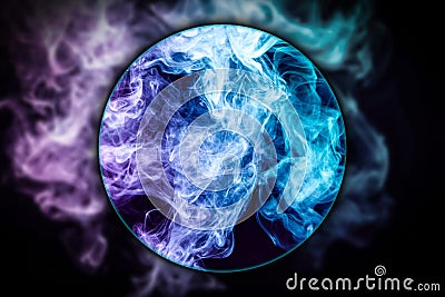 Close-up frozen abstract movement of explosion smoke Stock Photo