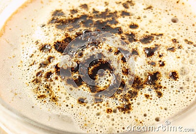 Close up of fuming coffee surface Stock Photo