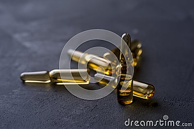 Close-up glass ampoules with medicine Stock Photo