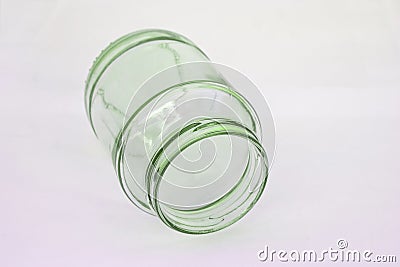 Glass bottle transparent blank on white background. Stock Photo