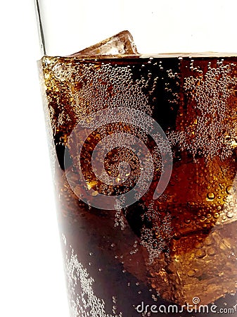 Close up of a glass of cola Stock Photo