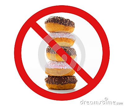 Close up of glazed donuts pile behind no symbol Stock Photo