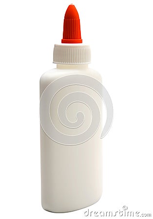 Close-up of glue bottle Stock Photo