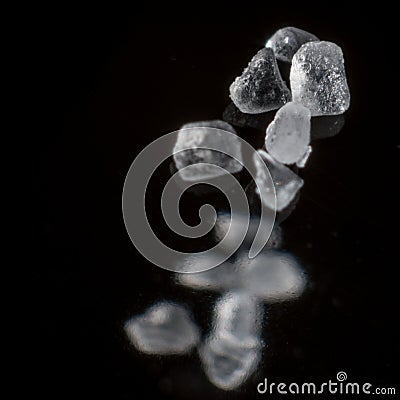 Close up of grains of salt Stock Photo