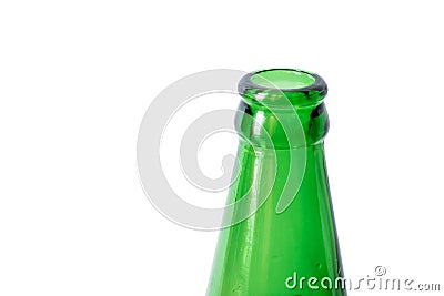 Close-up green bottleneck, isolated on white background Stock Photo