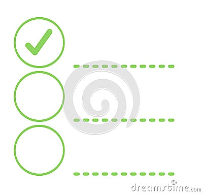 green checkbox notepad paper Stock Photo