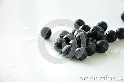 Close up Group of Fresh Blueberries Stock Photo