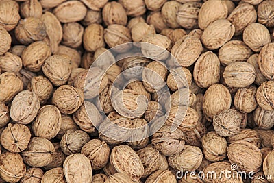 Close up of a group of Walnuts Stock Photo