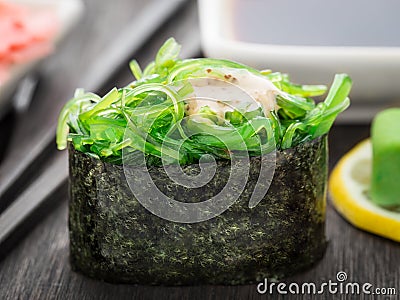 Close up of gunkan sushi Stock Photo