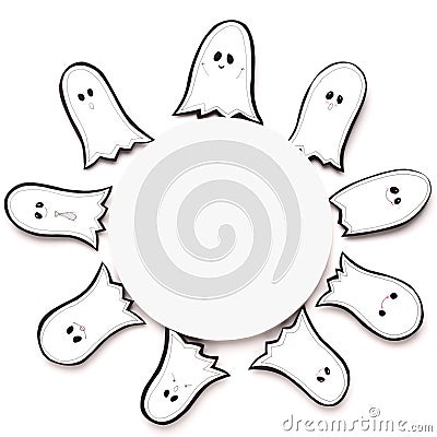 Close up of Halloween round frame with copy space for logo Stock Photo