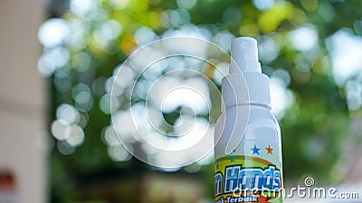 Close up of hand sanitizer spray Editorial Stock Photo