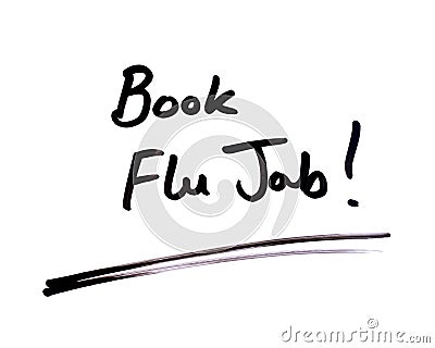 Book Flu Jab Stock Photo
