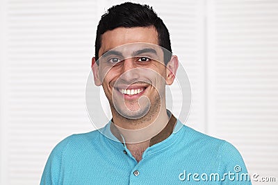 Close-up of a happy arabic man smiling Stock Photo